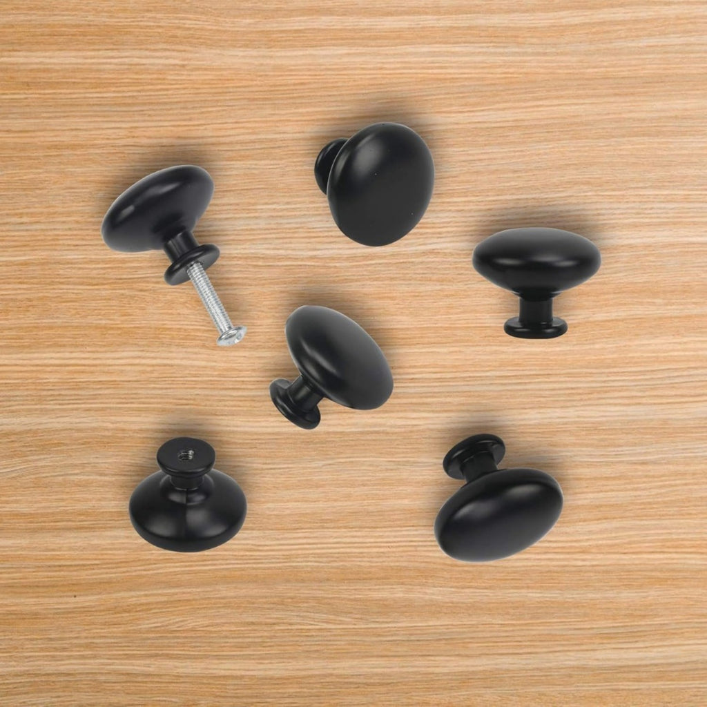 Ensemble de 25 pièces de poignées rondes noir mat