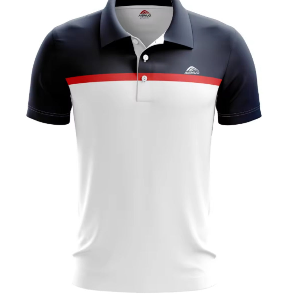 Homme Slim Fit Design Éleve Golf Polo Top