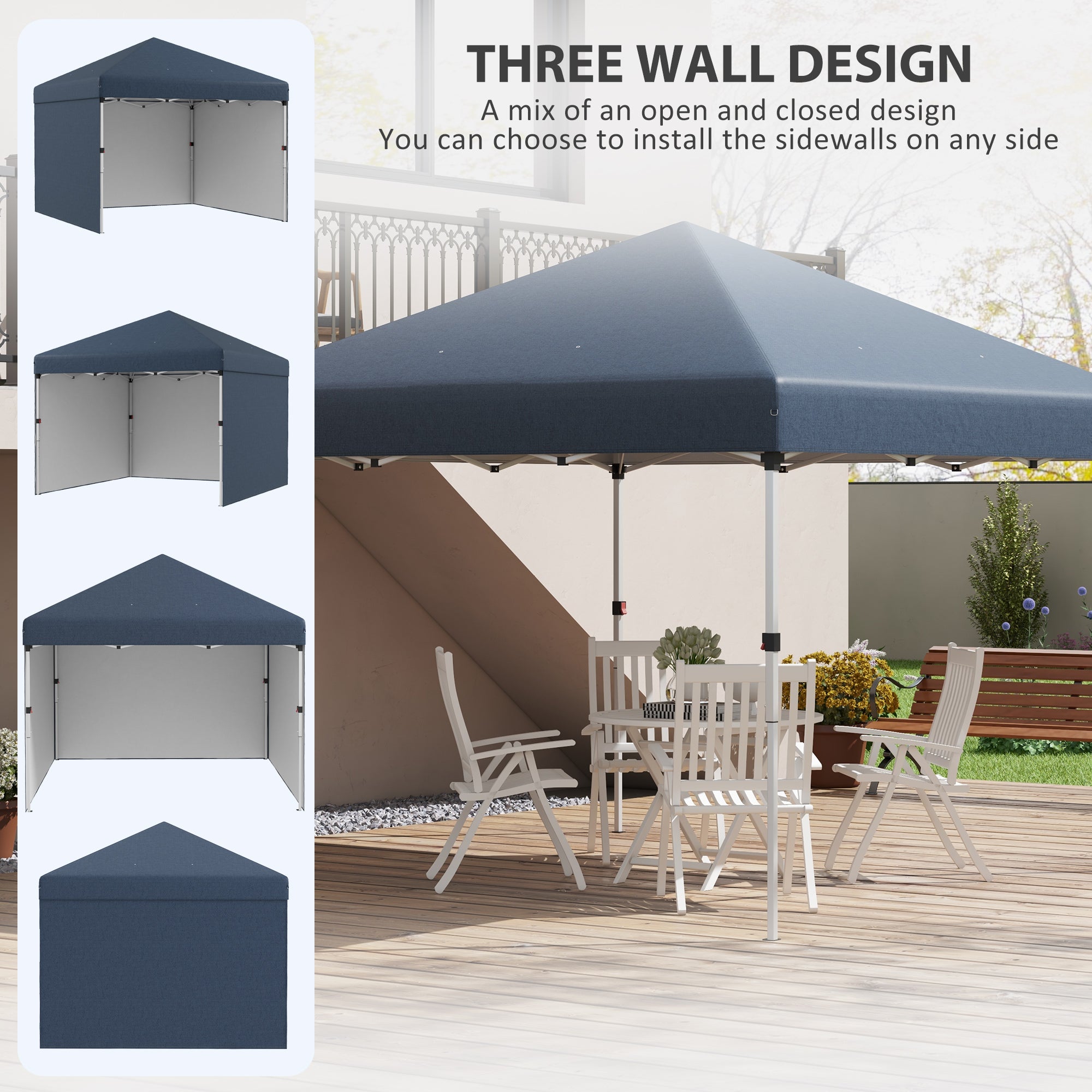 10 x 10 Pop Up Canopy avec parois latérales