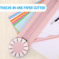 Cutter en papier rotatif 12-en-1 - Cutter à bord multifonctionnel pour scrapbooking & Photo Craft