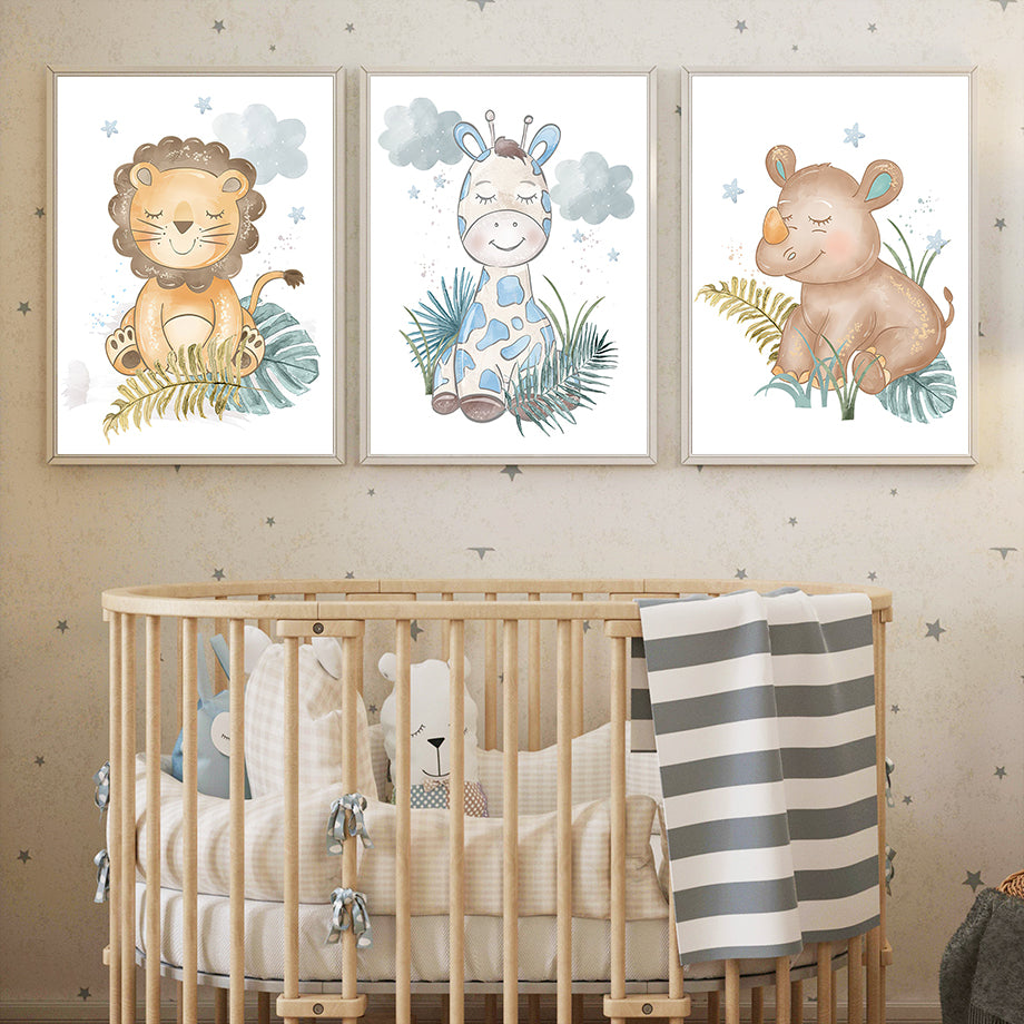 Affiche murale nordique Décoration de chambre pour bébé