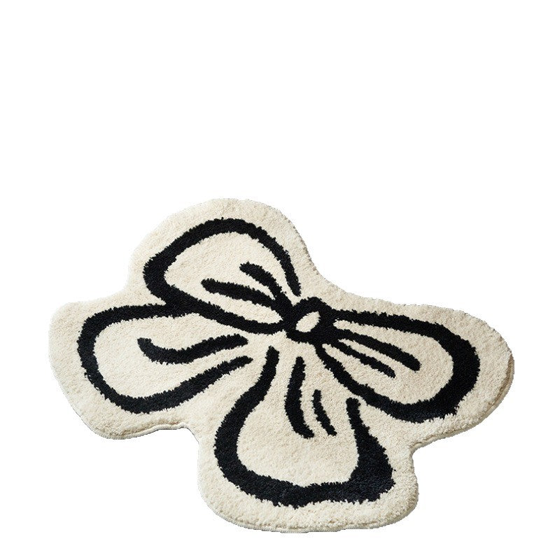 Tapis de sol épais à l'épreuve du froid en imitation cachemire Ca en forme de arc et en forme irrégulière