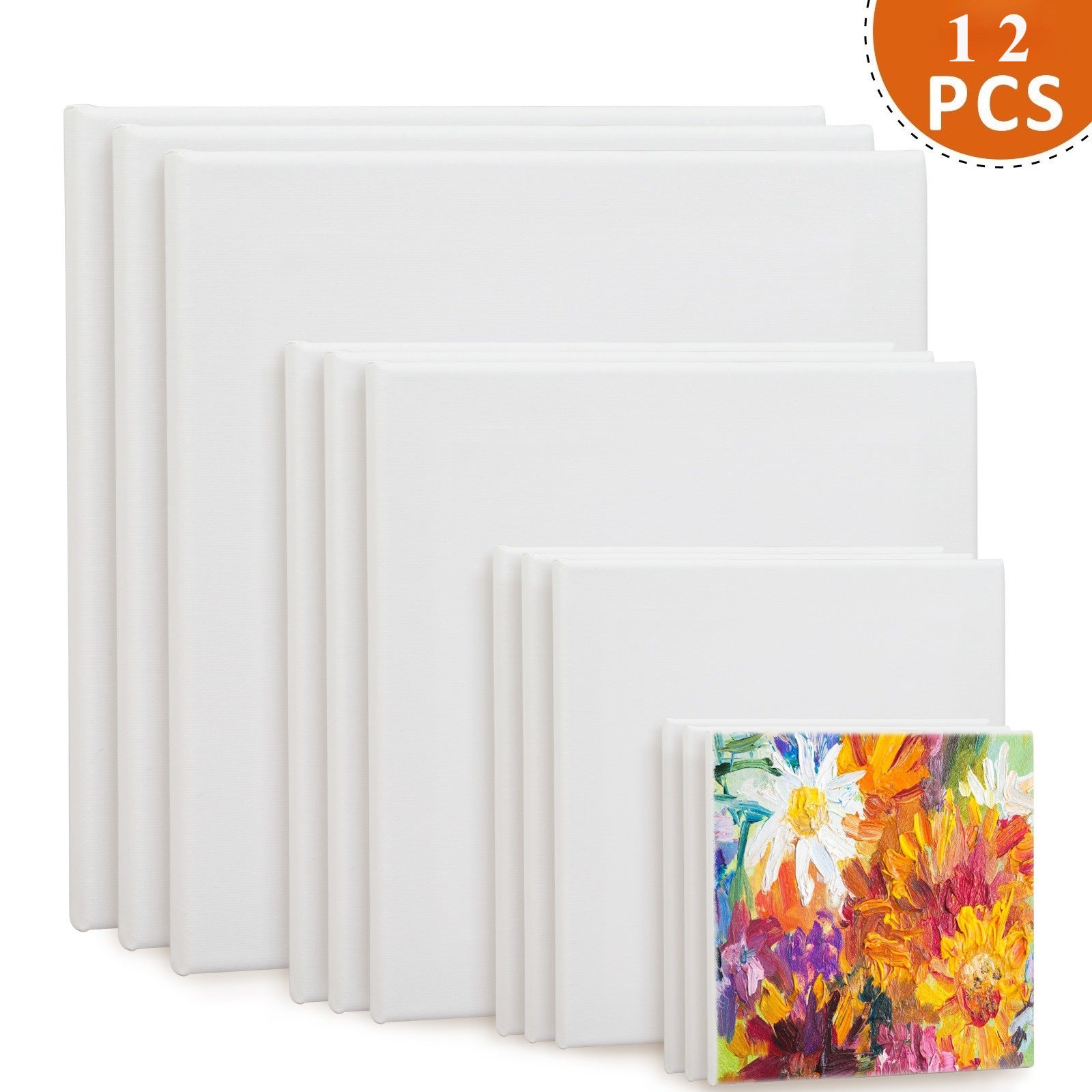 12 pièces de toile pour la peinture