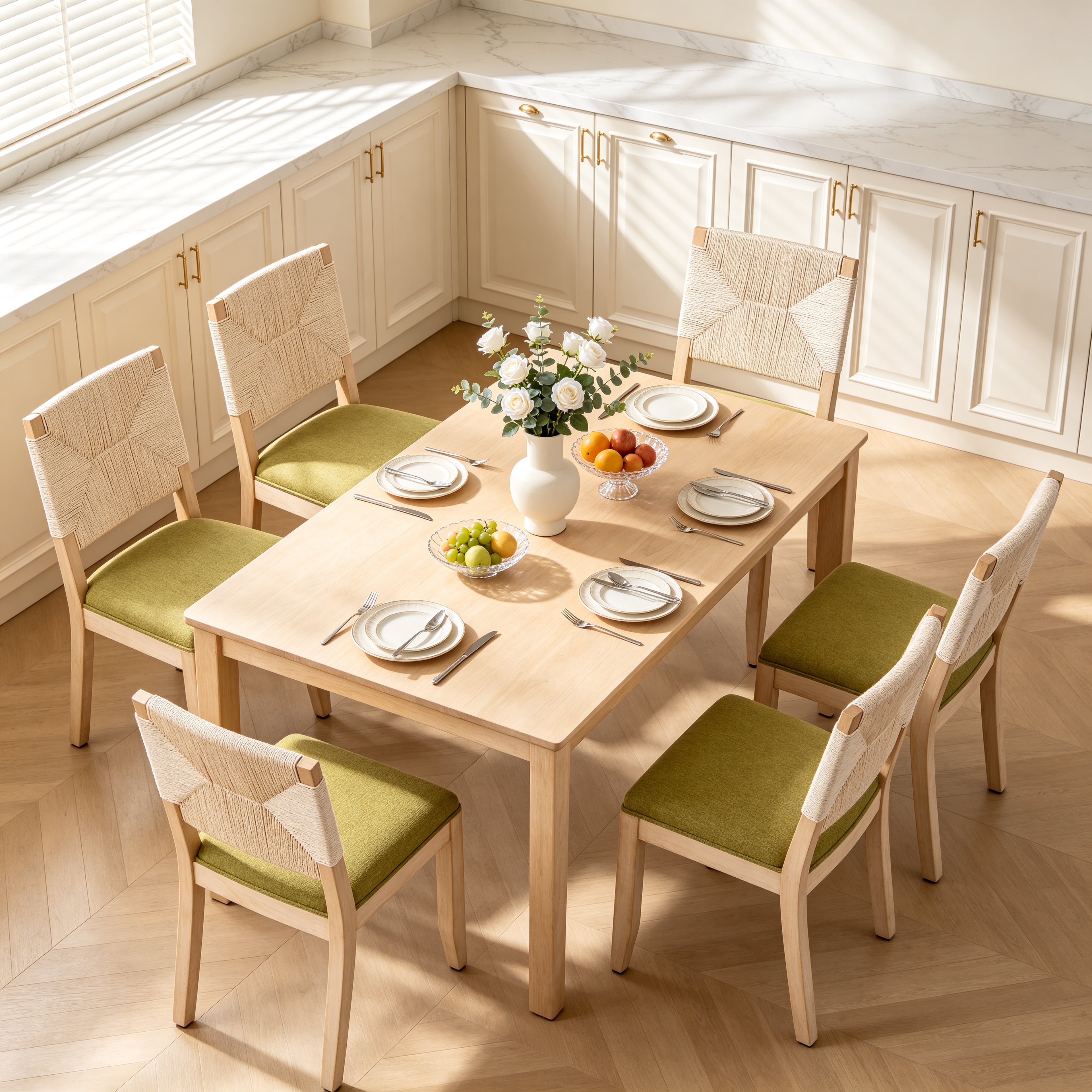 Chaises à manger à la campagne française Ensemble de 2