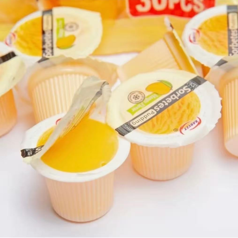 Sorbetes Pudding Jelly Strawberry-Mango Flavor Snack Dessert