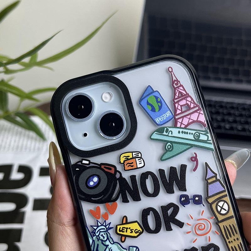 Cas de téléphone de voyage gratuit Mode Acrylique cas dur