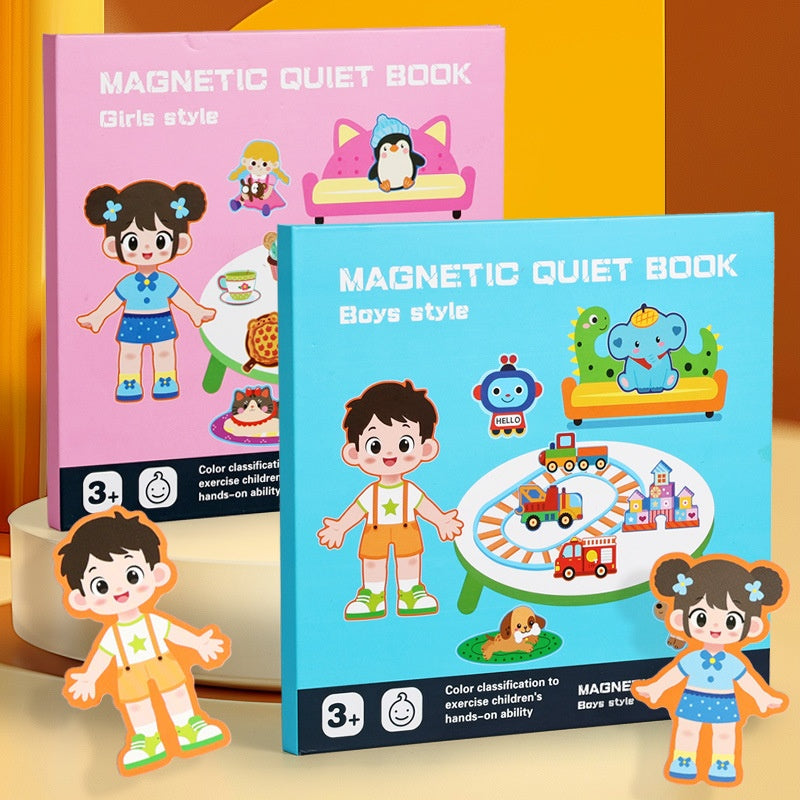 Livre pliable de la scène magnétique avec les enfants puzzles