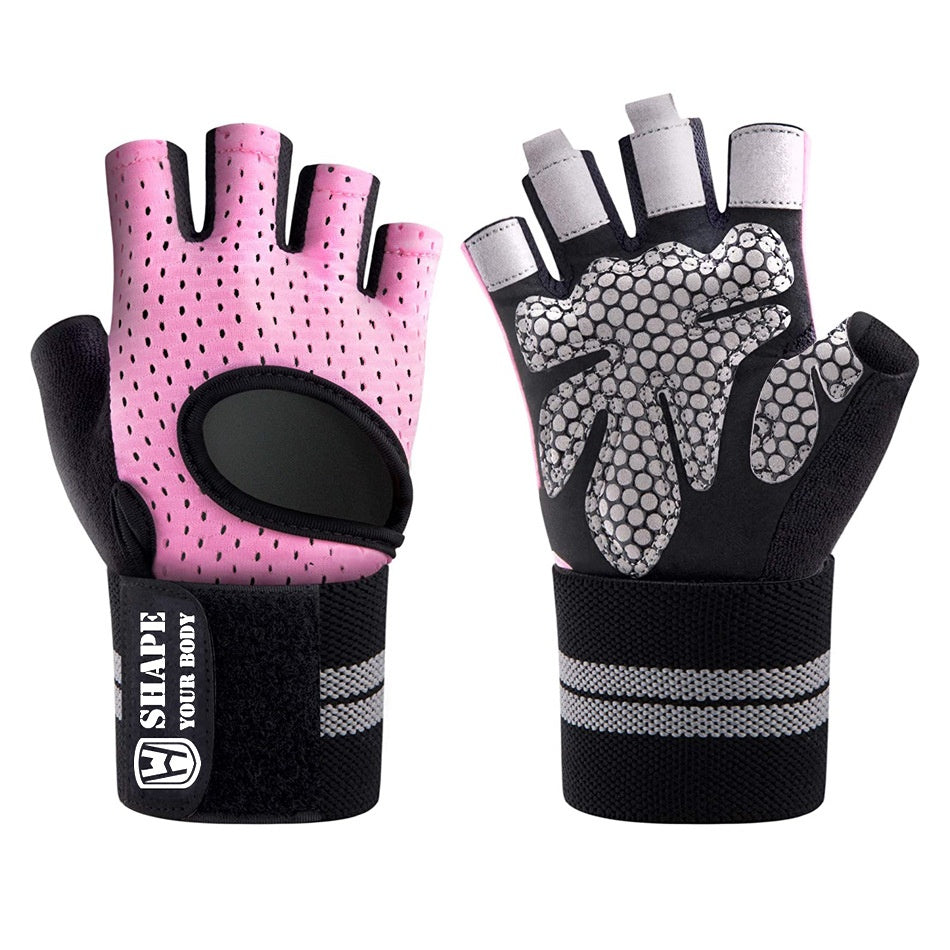 Gants de fitness haltérophilie pour les hommes et les femmes demi-finger sport anti-dérapant