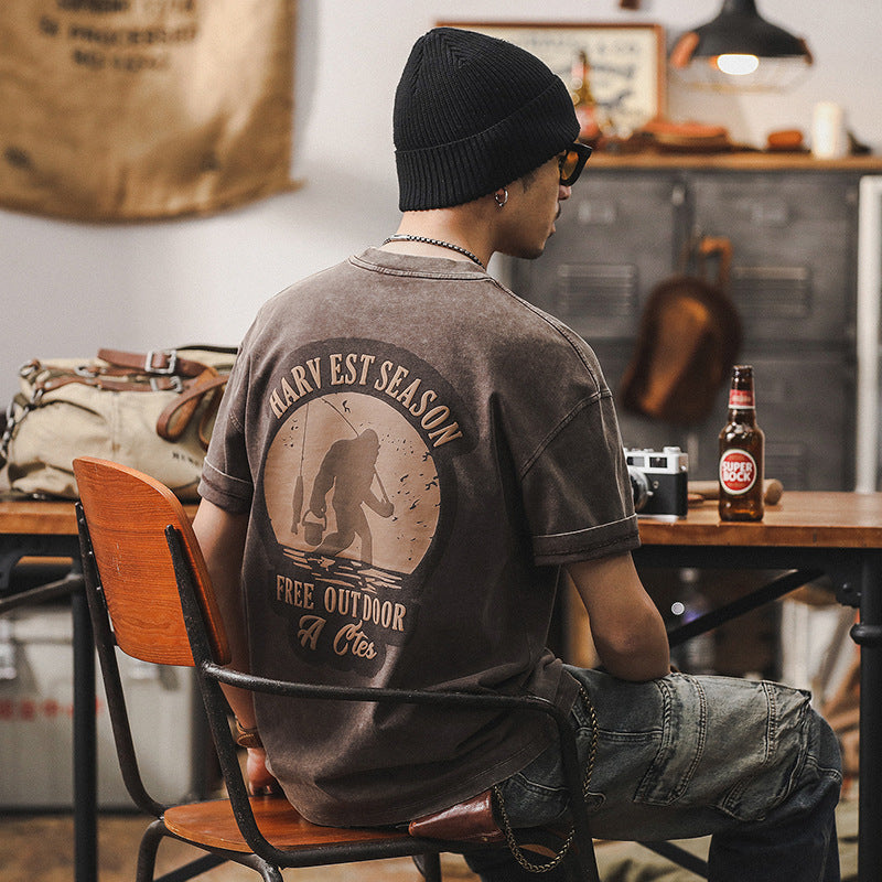 T-shirt d'été à manches courtes rétro pour homme