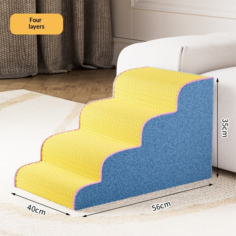Dog stairs with steps, easy access to bed and sofa