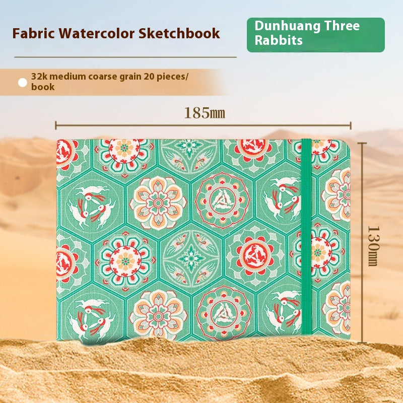 Feiluniao Aquarelle Notebook Tissu fait main Mini Portable Caractère Sketch Hand