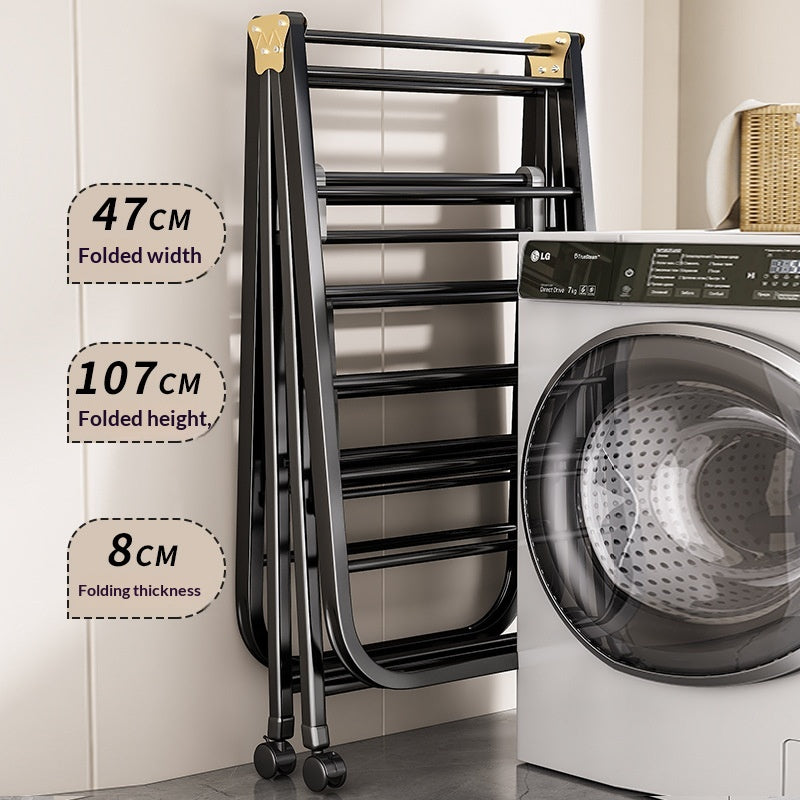 1.6-mètre Gun Gray - Séchage d'air à trois couchesRack de pliage Balcon ménager Movable