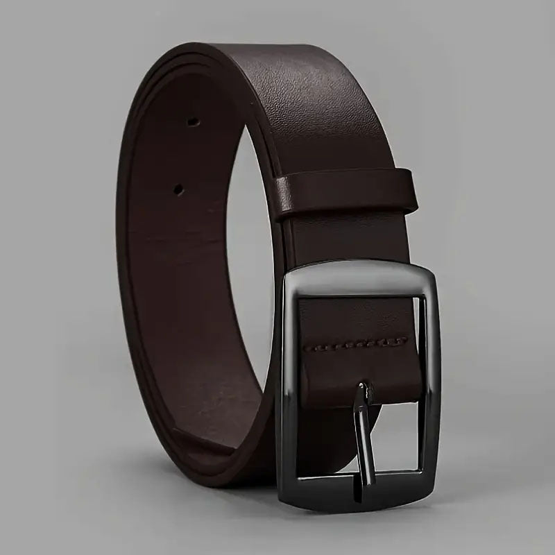 Boucle d'épingle pour homme PU Ceinture à oeillets en microfibre Mode Ceinture décontractée