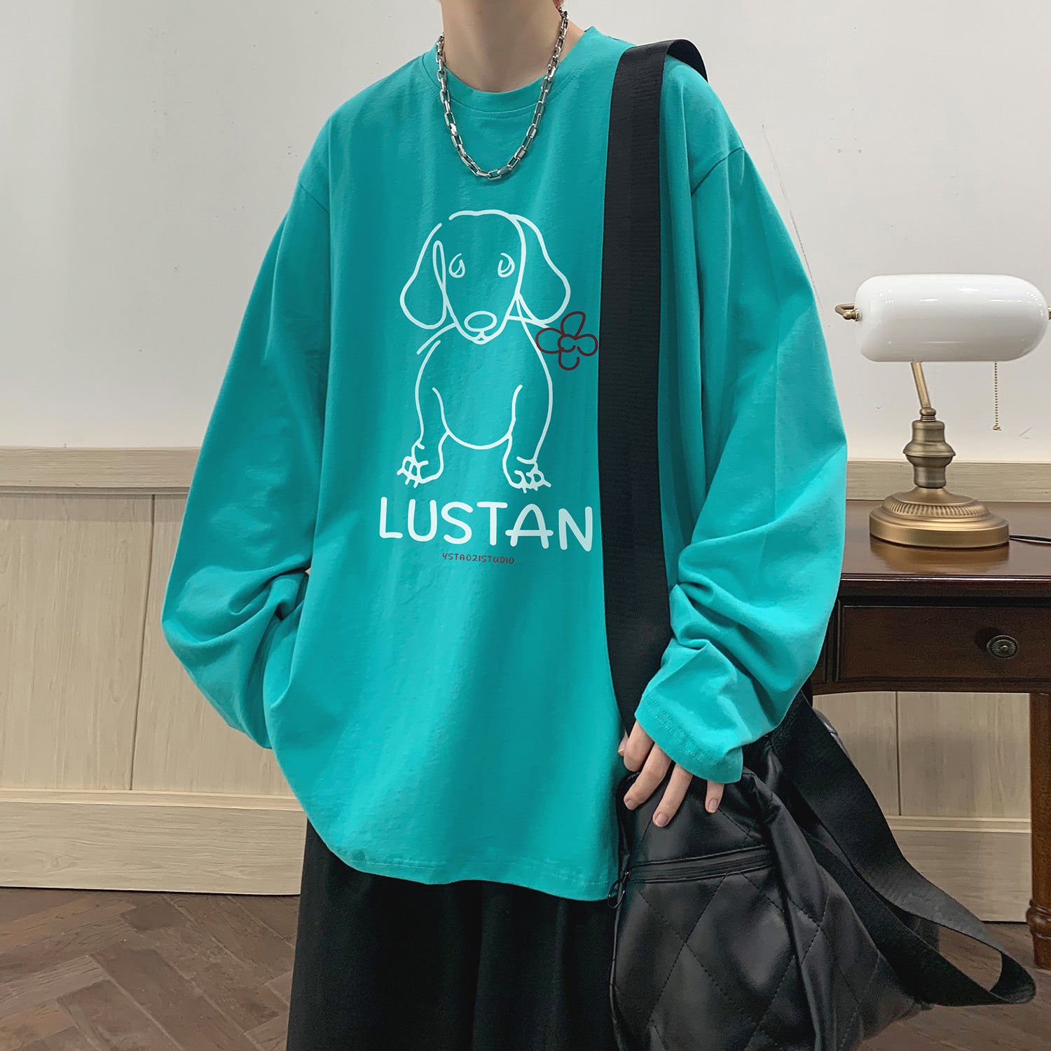 T-shirt à manches longues imprimé pour chiot de dessin animé