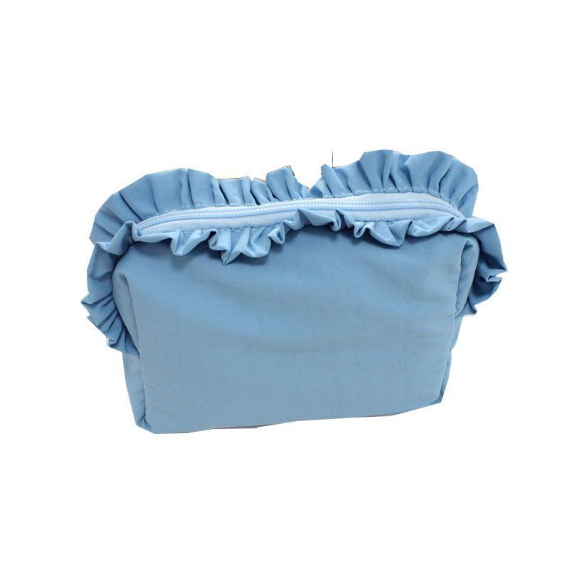 Sac de maquillage Ruffled style coréen simple en nylon imperméable