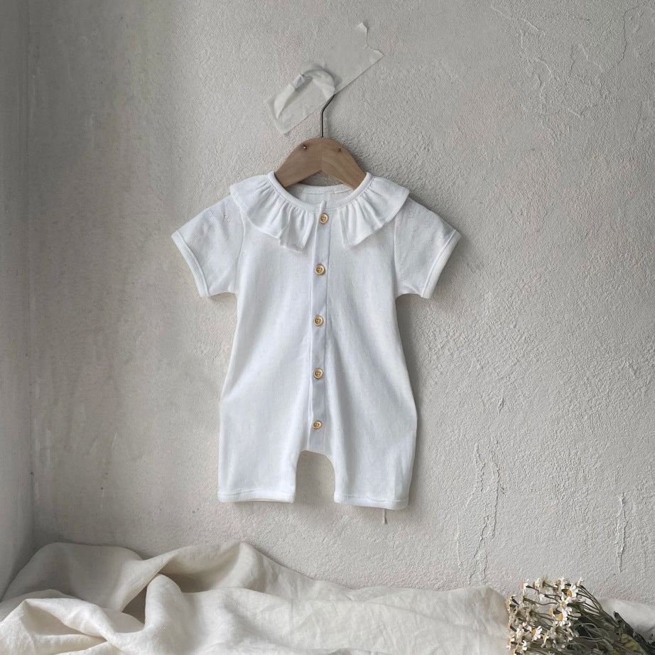 Lotus-feuille Col Romper pour les petites filles et les petites filles