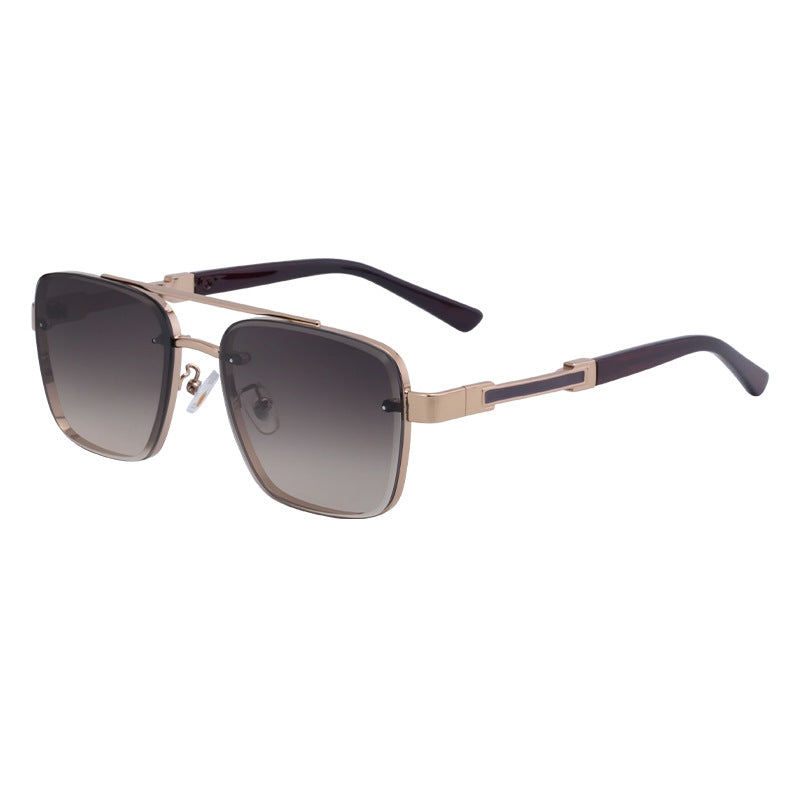 Cadre carré rétro Lunettes de soleil de protection solaire pour hommes haut de gamme