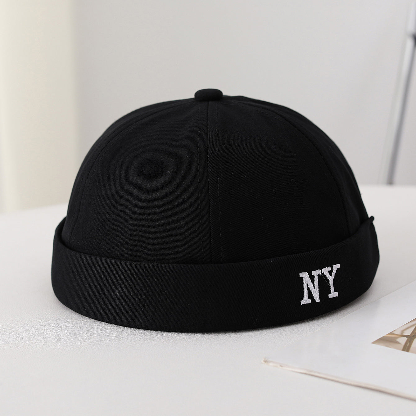 Homme monocolore brodé Lettre NY Ajustable Trendy Style Bohemian Chapeau Landlord