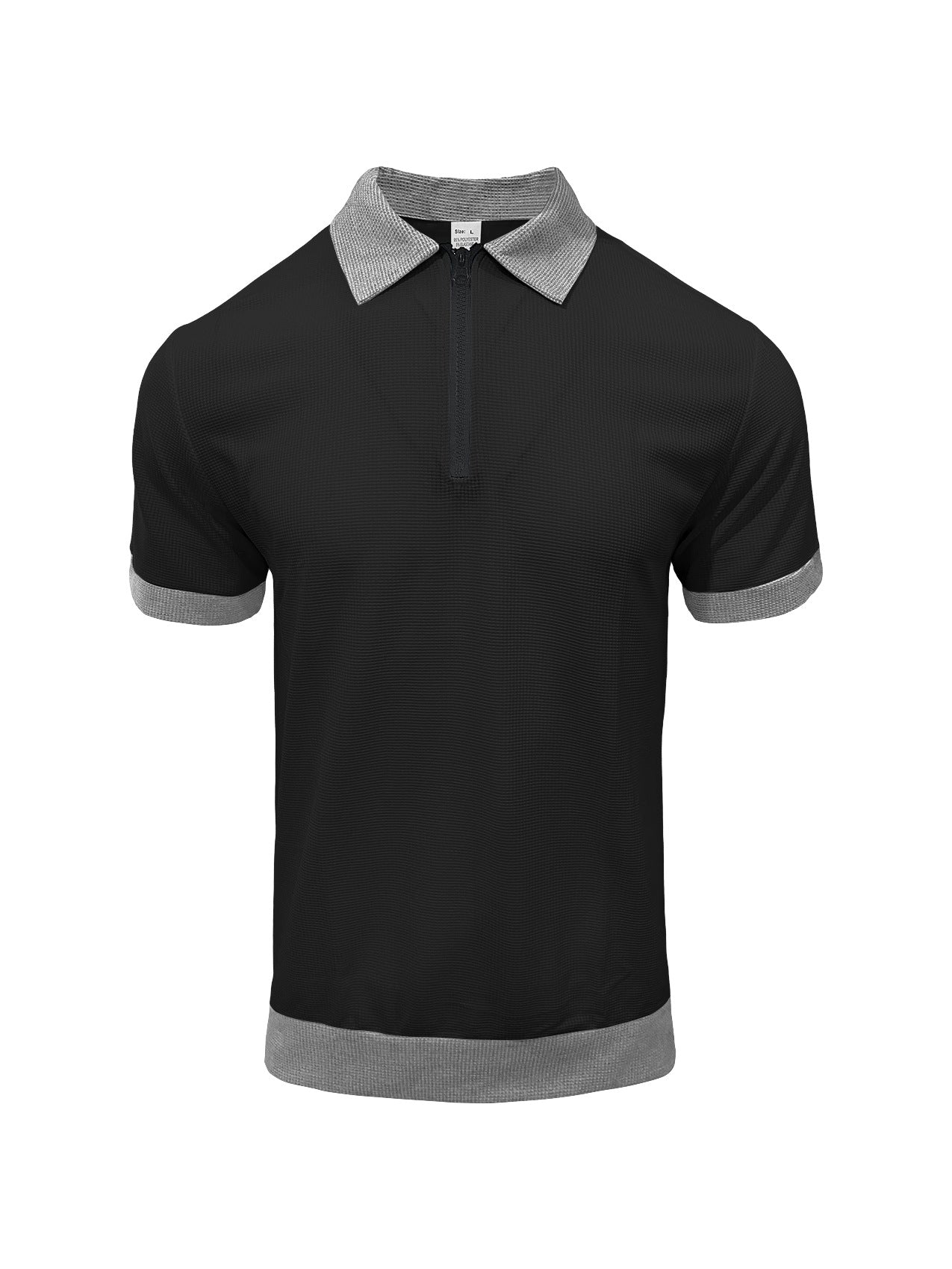 Polo homme demi-zip Polo avec collier et manches courtes