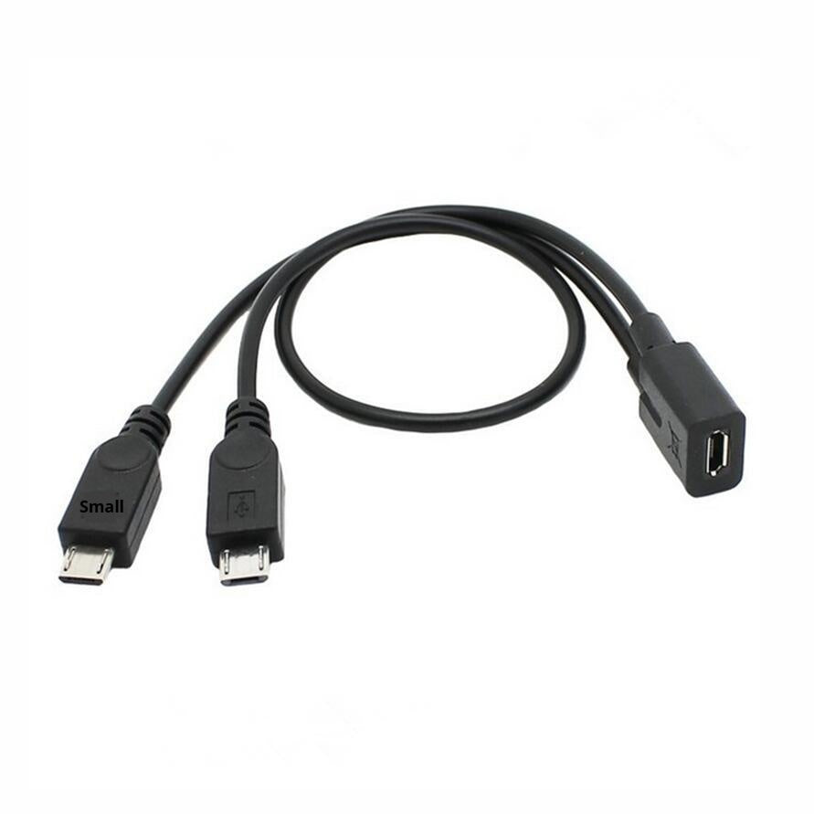 Android Micro USB Un divisé dans deux V8 Femme à deux hommes au câble
