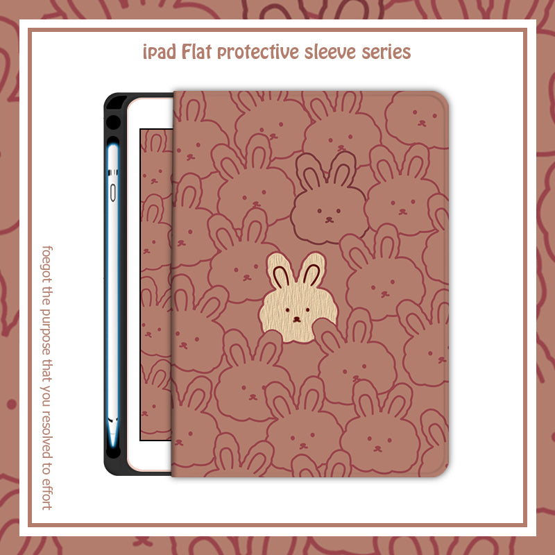 Cartoon mignon Rabbit Silicone cas informatique
