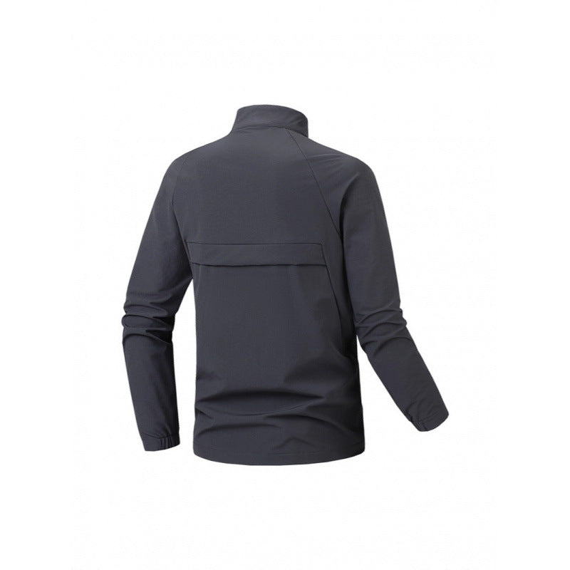 Hommes SpringAutomn Casual Running Stand-Collar Waterproof Et Veste Windproof Outdoor fitn