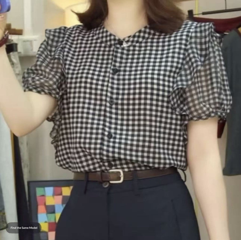 Blouse élégante de style occidental réduisant l'âge pour les femmes