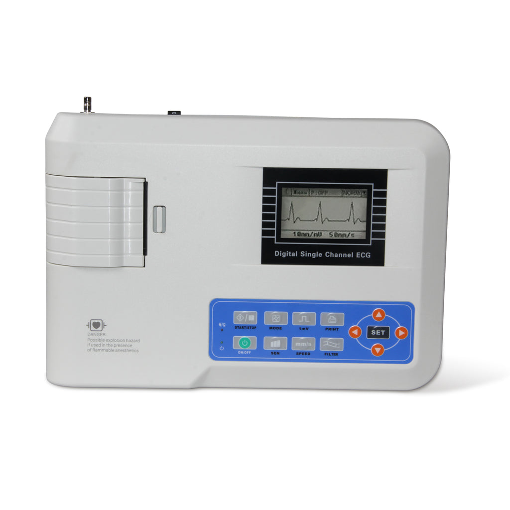ECG Machine ECG100G monocanal 12 Lead EKG Electrocardiographe Imprimante CE FDA