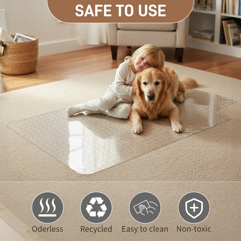 Tapis de sol en PVC givré -1.5mm Tapis de sol imperméable anti-rayures pour chiens pour chats