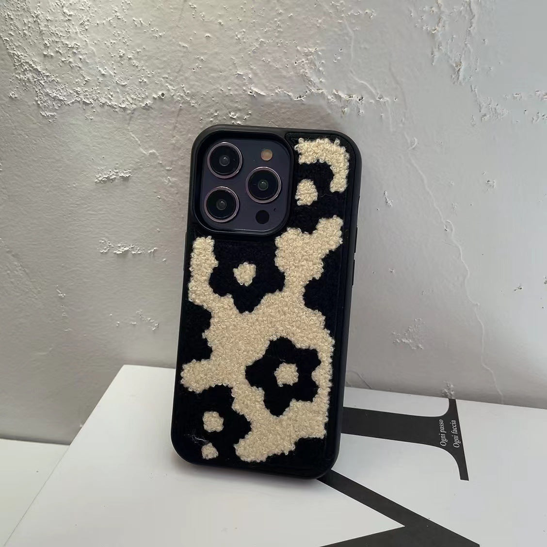 Japon Coréen en peluche d'hiver Broderie Sun Flower Soft Case IPhone