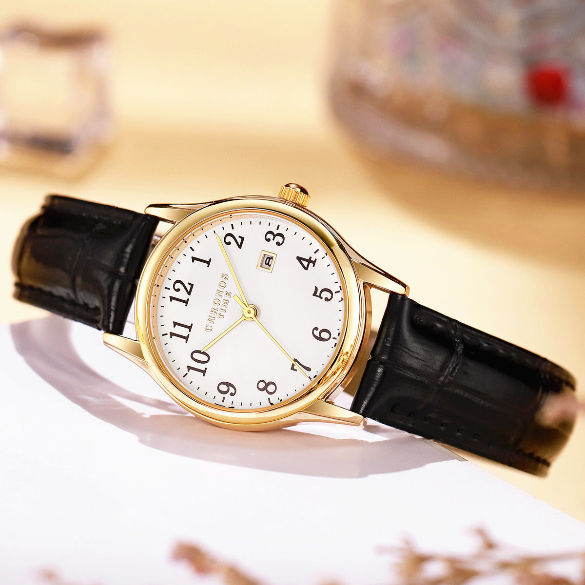 Femmes Élégant et minimaliste calendrier numérique montre