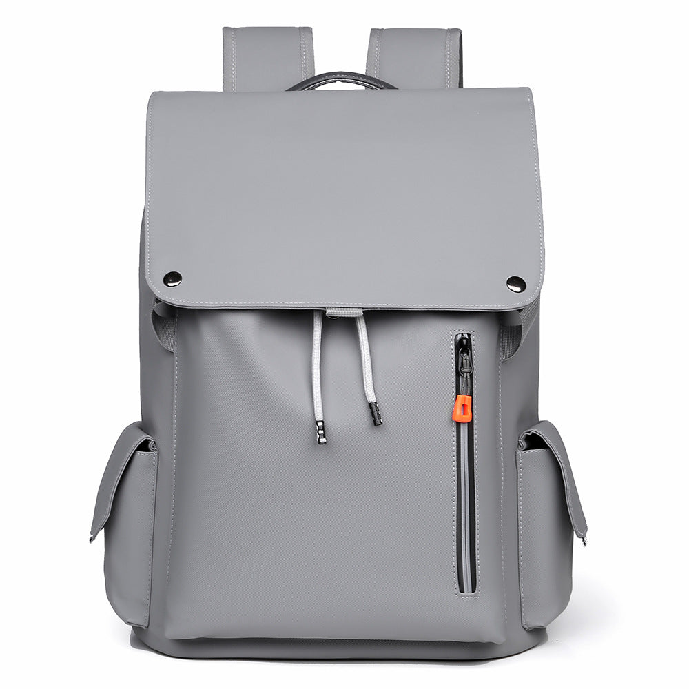 Sac à dos en cuir laminé de grande capacité pour hommes