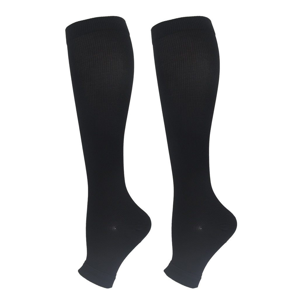 Chaussettes à compression zippées Chaussettes à orteil ouvert