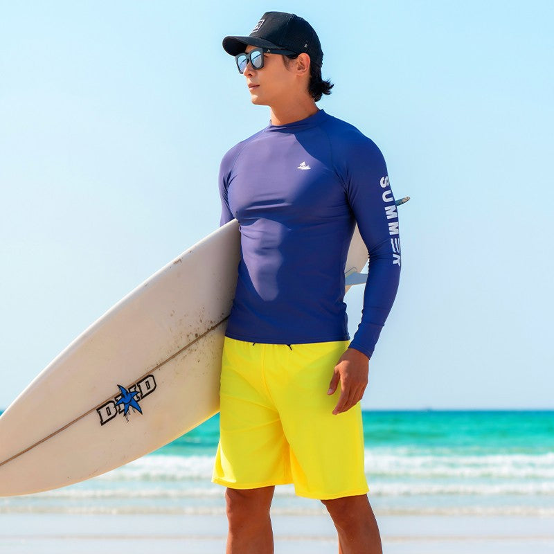 Maillot de bain pour hommes de plongée Protection solaire à manches longues Séchage rapide