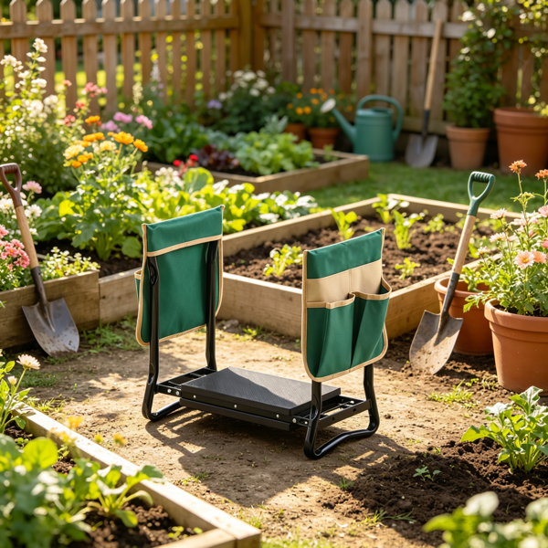 Kneeler et siège de jardin pliant