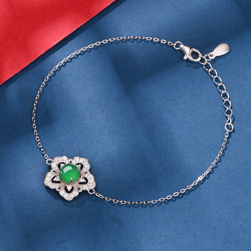 S925 Bracelet de trèfle en argent sterling