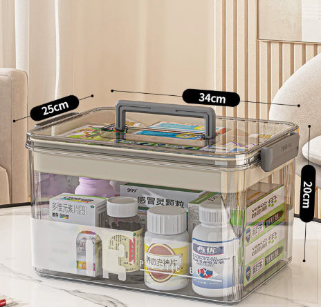 Boîte de rangement ménager Multi-niveau de médecine plastique à grande capacité Organisateur