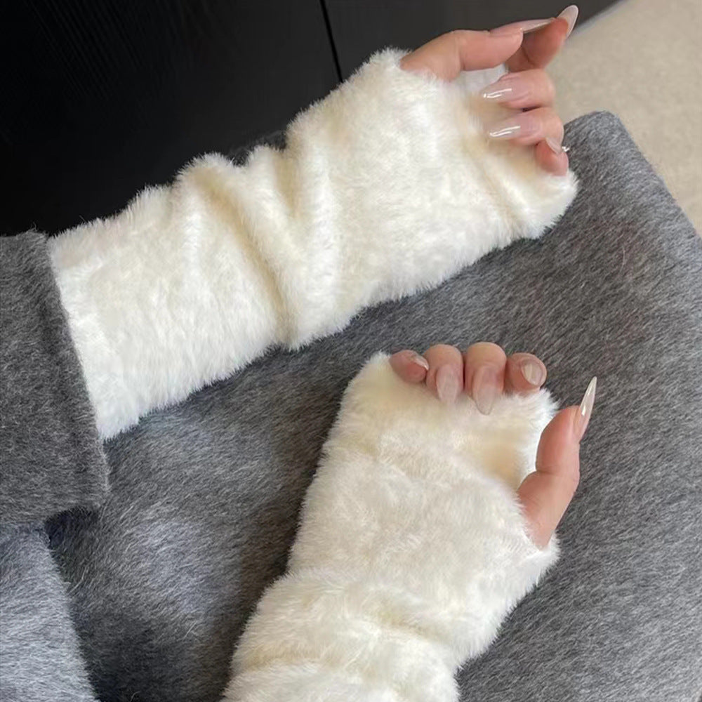 Gants en peluche pour femmes Versatile et chaud