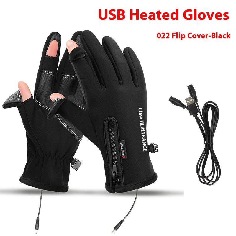 USB Chauffage électrique Gants de chauffage Winter Outdoors Sports Ski Warm Imperméable