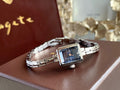 Vieille montre carrée pour les femmes Un design Dainty Mini Square avec un motif de blé