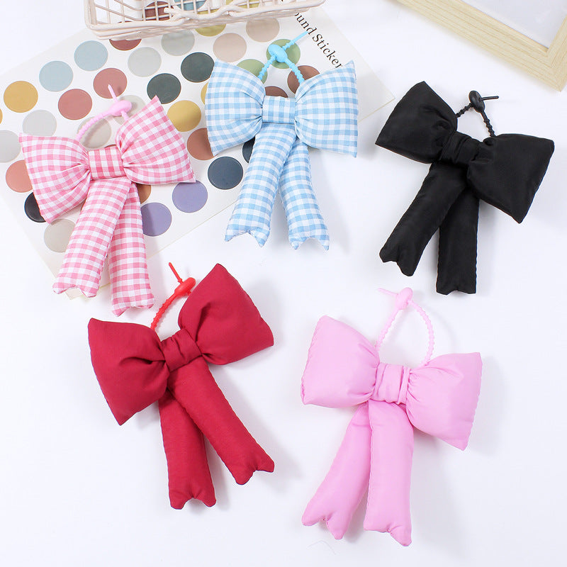 Tissu Plaid Bowknot Sac pendentif Accessoire