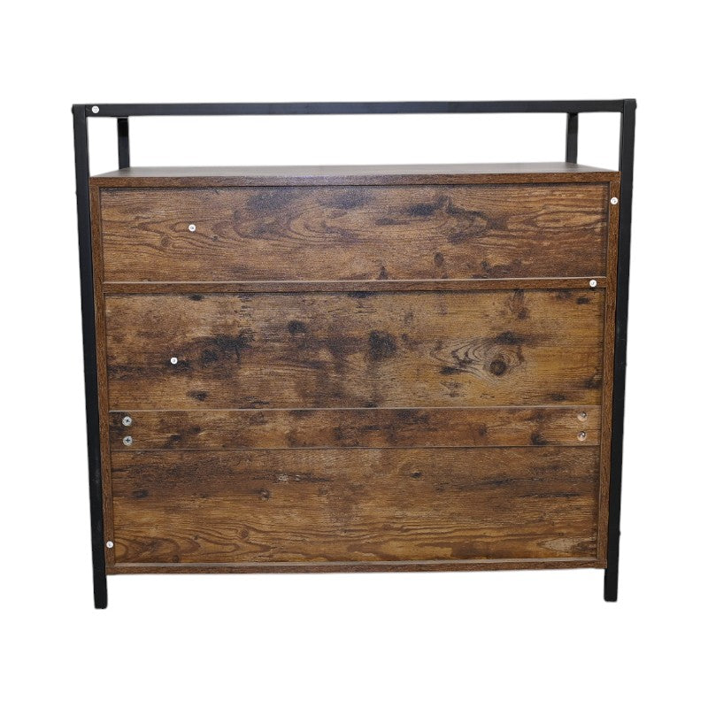 Boîte à litière en bois de chat brun rustique