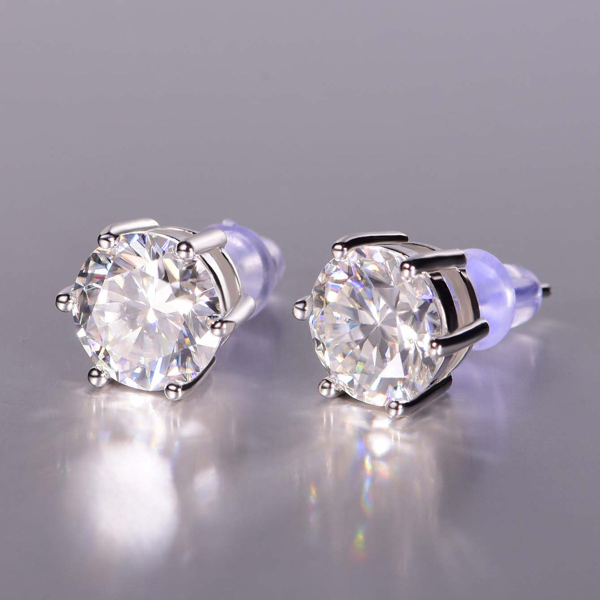 S925 Sterling Silver 4-Strand Moissanite Earrings