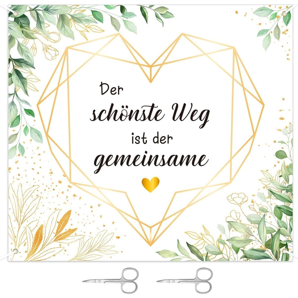 Cutout de coeur de mariage 200 X 180 Cm Arche de mariage avec 2 ciseaux Feuille de lit avec coeur Weddin