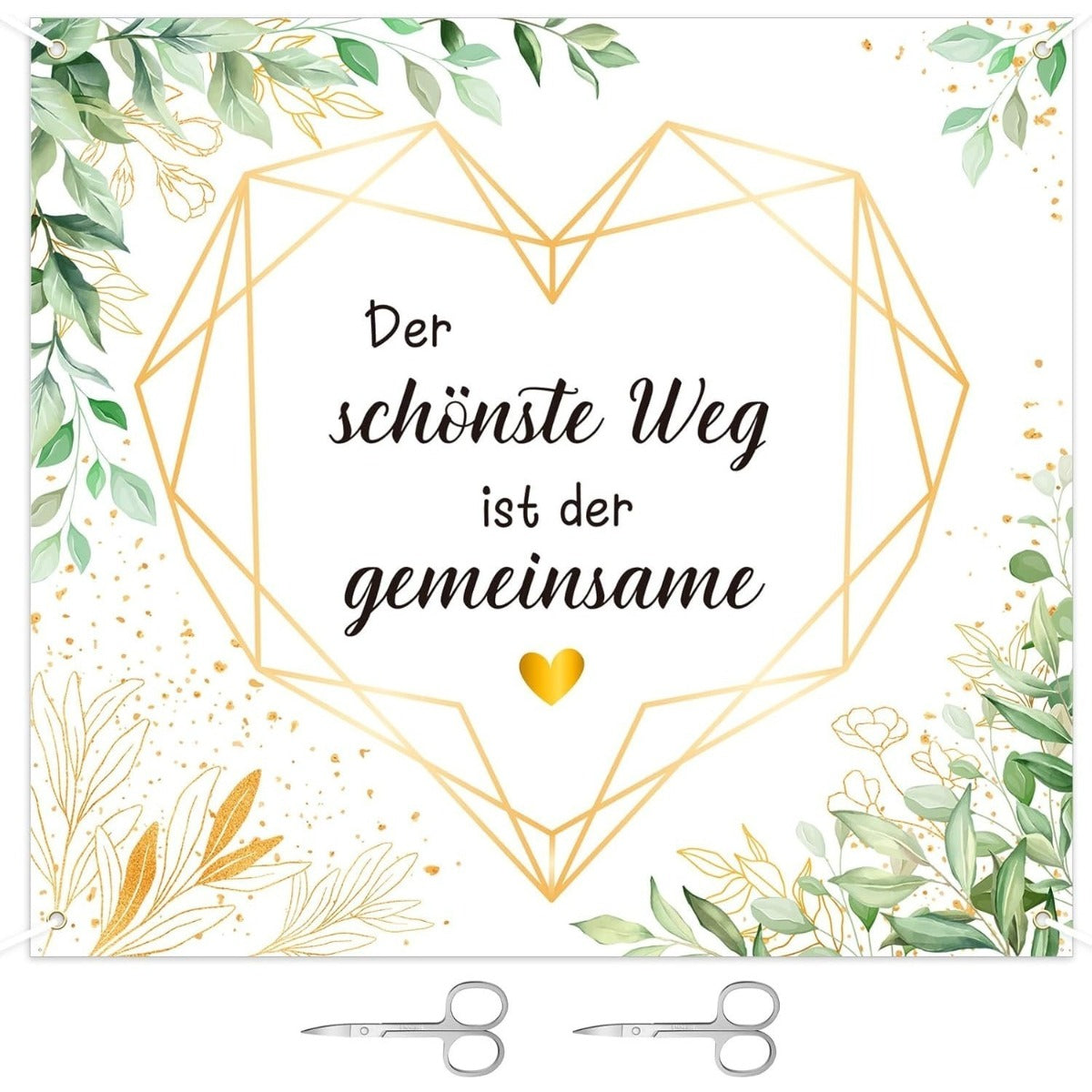 Cutout de coeur de mariage 200 X 180 Cm Arche de mariage avec 2 ciseaux Feuille de lit avec coeur Weddin