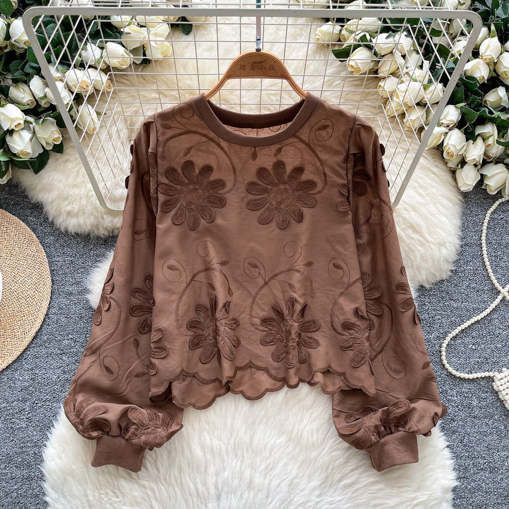Retro Court style Puffed-sleeve Elegant Top