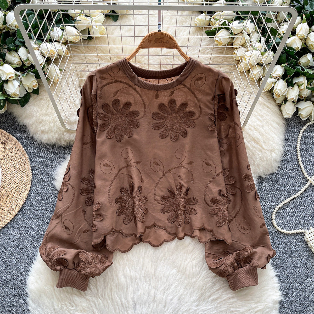 Retro Court style Puffed-sleeve Elegant Top