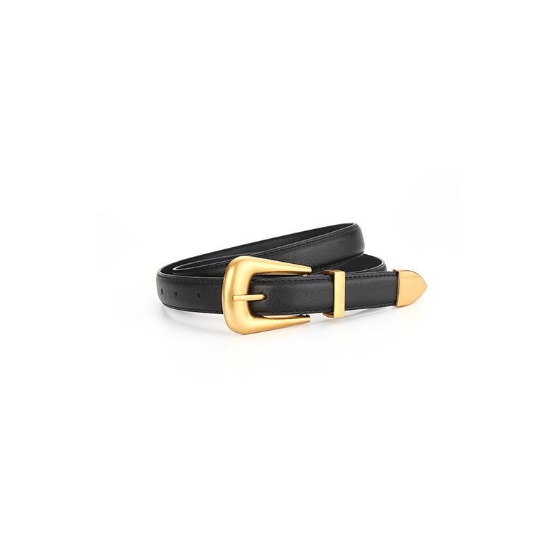 Femmes Retro Mode Unisexe Versatile Ceinture en cuir carré