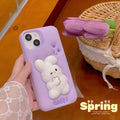 Étui souple en silicone pour lapin violet