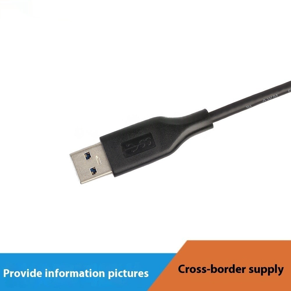 Black USB Revolution Laptop Mobile Hard Disk Connecting Line Copper